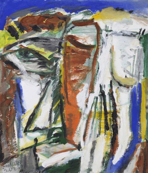 《同在》纸本彩墨 52X45cm 2020